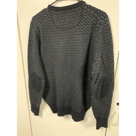 Frederick Anderson Copenhagen Sweater Men's M Black Cotton Blend w/‎ Elbow Patch - Picture 7 of 10